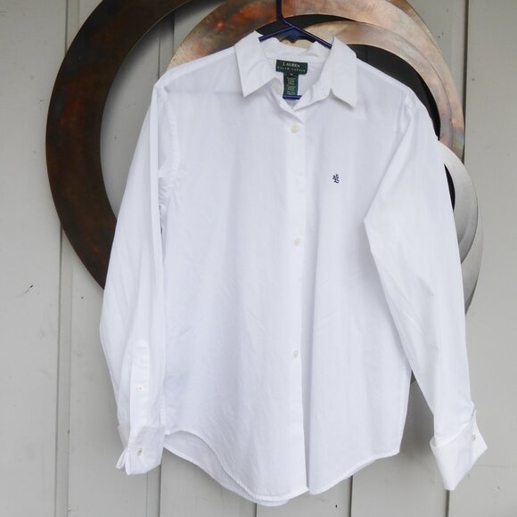 Classic White Cotton Shirt, Ralph Lauren, Size 14 - Picture 1 of 5